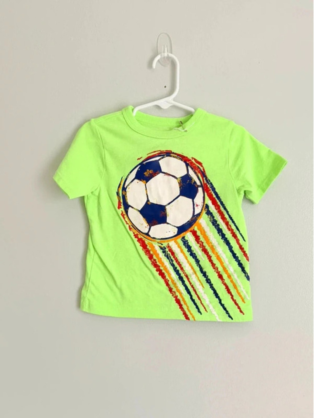 The Children’s Place Neon Soccer Graphic Tee – Size 2T
